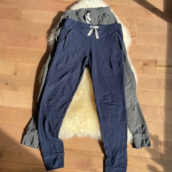 *SOLD* - Mini Mioche - Jersey Skinny Sweats - 2 pairs Navy and Grey - 7/8 - Picture 1 of 10
